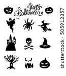 halloween icon set | Shutterstock . vector #505912357