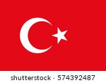 turkey flag  | Shutterstock . vector #574392487