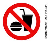 no eating and no drinks allowed ... | Shutterstock .eps vector #266446634