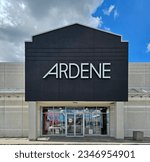 Small photo of TORONTO, CANADA-AUGUST 11, 2023: Ardene storefront. Ardene is a Canadian value fashion retailer founded in early 1980s. Today has close to 300 stores with 3,500 employees around the world. Copy space.