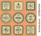 vector collection of labels on... | Shutterstock .eps vector #109864364