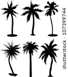 set of palm tree | Shutterstock .eps vector #107399744