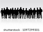 black silhouettes of men | Shutterstock .eps vector #1097299301