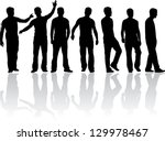 silhouettes of a man. vector... | Shutterstock .eps vector #129978467