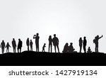 group of people in nature . | Shutterstock .eps vector #1427919134