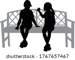 black silhouettes of people... | Shutterstock .eps vector #1767657467