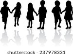 children silhouettes | Shutterstock .eps vector #237978331