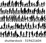 large collection of silhouettes ... | Shutterstock .eps vector #519621604