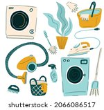 different household appliances... | Shutterstock .eps vector #2066086517