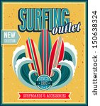 surfing otlet. vector... | Shutterstock .eps vector #150638324