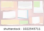 torn colorful and white note ... | Shutterstock .eps vector #1022545711