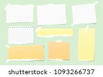 colorful and white torn note ... | Shutterstock .eps vector #1093266737