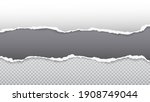 piece of torn  ripped dark grey ... | Shutterstock .eps vector #1908749044