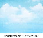blue watercolor cloud and sky.... | Shutterstock .eps vector #194975207