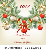 christmas card for design with... | Shutterstock .eps vector #116113981