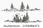 collection of vector forest... | Shutterstock .eps vector #1196086471