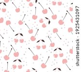 cherry vector pink pattern in... | Shutterstock .eps vector #1925431097