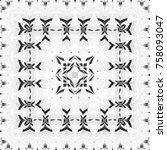 black and white pattern for... | Shutterstock . vector #758093047