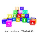 3d an illustration color cubes... | Shutterstock . vector #94646758