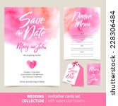 vector set of invitation cards... | Shutterstock .eps vector #228306484