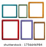 set of wood frames of different ... | Shutterstock . vector #1756646984