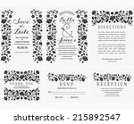 floral wedding invitation... | Shutterstock .eps vector #215892547