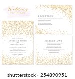 wedding invitation set with... | Shutterstock .eps vector #254890951