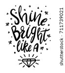 black and white shine bright... | Shutterstock .eps vector #711739021