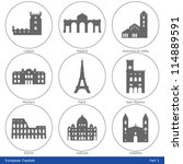 European Capitals   Icon Set ...