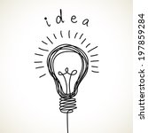 vector light bulb icon with... | Shutterstock .eps vector #197859284