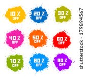 colorful discount labels ... | Shutterstock .eps vector #179894567