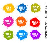 colorful discount labels ... | Shutterstock . vector #180484457