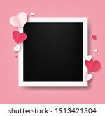 valentines day card with red... | Shutterstock .eps vector #1913421304