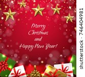 merry christmas card  | Shutterstock . vector #746404981