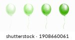 green glossy helium balloons... | Shutterstock .eps vector #1908660061