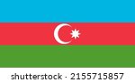 flag of azerbaijan. official... | Shutterstock .eps vector #2155715857