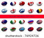 3d render of a rugby ball with... | Shutterstock . vector #76924726