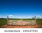 Wooden Gate At Farm Closing The ...