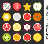 Fruit Icon Set  Vector