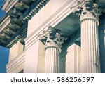 Classical Greek Columns in a Bank building