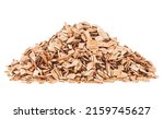 Pile Of Wood Chips Isolated On...