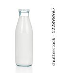 Bottle Of Milk Isolated On...