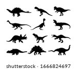 dinosaurs large collection. t... | Shutterstock .eps vector #1666824697