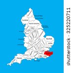 Vector Map Of Kent  South East...