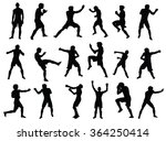 Group Of Mma Fighters Vector...