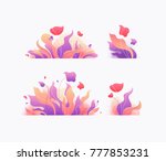 trendy gradients' floral vector ... | Shutterstock .eps vector #777853231