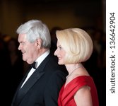 Small photo of WASHINGTON - April 27: Newt Gingrich and wife Callista arrive at the White House Correspondents Dinner on April 27, 2013 in Washington, DC