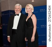 Small photo of WASHINGTON APRIL 25 a?? Newt Gingrich and wife Callista arrive at the White House Correspondentsa?? Association Dinner April 25, 2015 in Washington, DC