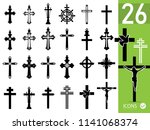 set of crucifixes | Shutterstock .eps vector #1141068374