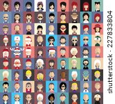 collection of avatars3    81... | Shutterstock .eps vector #227833804